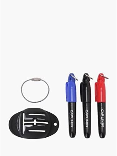 review IMG_T1 Premiun Quality Golf Ball Marker Alignment for Hole Out Special Coated CAPLINER + 3 Color Permanent Markers with Metal Wire Ring_Small Box Packing