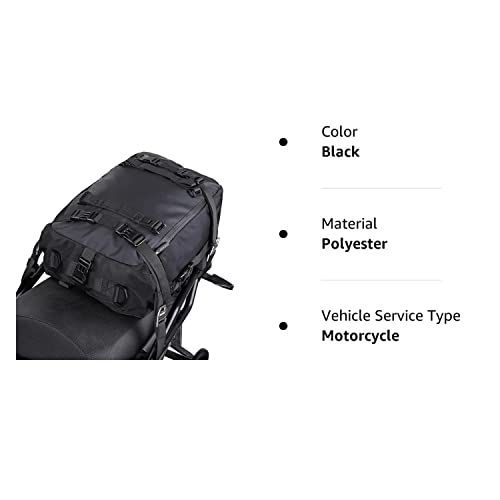 Rupse Motorcycle Bag 20L Waterproof Rear Seat Bag, Motorcycle Seat Tail Bag Backpack, Motorcycle Helmet Bag Storage, Multifunctional Backpack For Motorcycle Riders Sports Outdoor Training Activities #TOP7