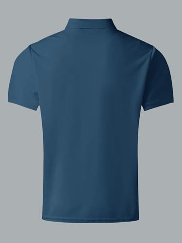 Image of Noble Monk Men's Regular Fit Polo Neck T-Shirt | Half Sleeve | Casual T-Shirt