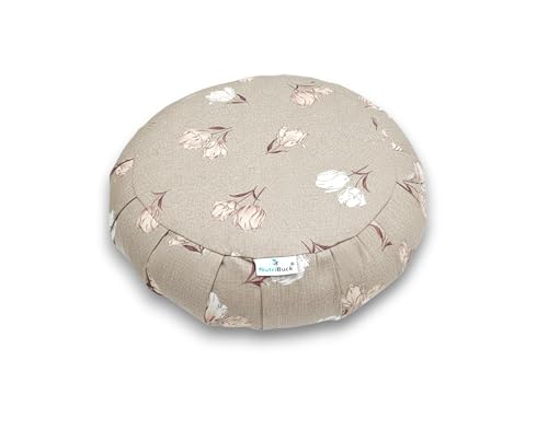 Image of Buckwheat ZAFU Meditation Cushion Filled with Buckwheat Hulls (URBAN BEIGE)