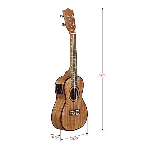 HUIOP Tenor Ukulele, 24 Pouces Ukulele Ukelele Uke Kit Sapele Wood avec LCD EQ y Compris Sac de Transport Capo Strings Strap Finger Maraca Chiffon de Nettoyage - Les Beatles, Paul McCartney, John Lennon, RIngo Starr, George Harrison HUIOP Tenor Ukulele, 24 Pouces Ukulele Ukelele Uke Kit Sapele Wood avec LCD EQ y Compris Sac de Transport Capo Strings Strap Finger Maraca Chiffon de Nettoyage – Image 7