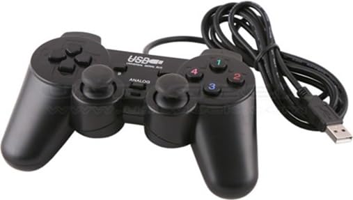 Image of USB Joystick, UCOM USB PC Dual Shock Controller, Wired Gaming Gamepad, Black [video game]