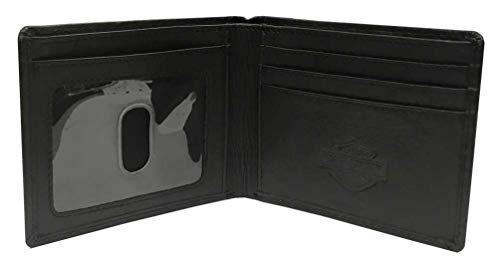 Harley-Davidson Men's Drag Race Bi-Fold Leather Wallet w/RFID HDMWA116752
