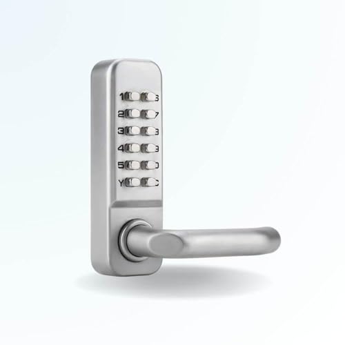 Poignée à code pour porte BT209A argent sans clé mécanique - 4