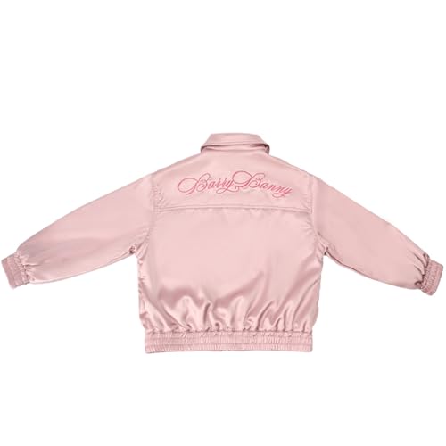 Girls coat, outdoor thin jacket, satin baseball outwear clothes children's loose tops2