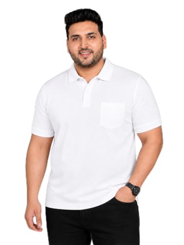 Image of INKKR Plus Size Solid Men's Polo Neck T-Shirt