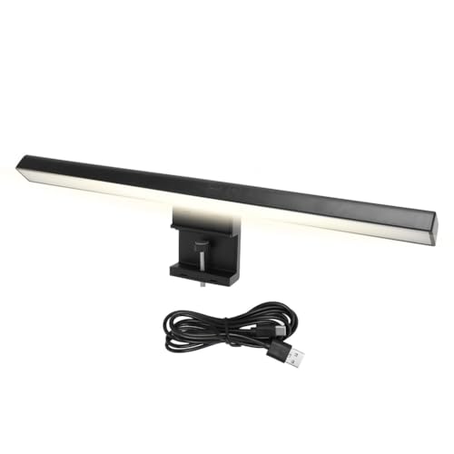 Barra Luminosa per Monitor Schermo, Lampada Monitor Touch Control LED Barra Curva Sospesa Scrivania per Computer Lettura Elettronica 3 modalità di Temperatura Colore Funzione