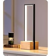 EDISHINE Lampe de Chevet LED en Bois, Contrôle Tactile, Dimmable en Continu, 3 Températures de Co...