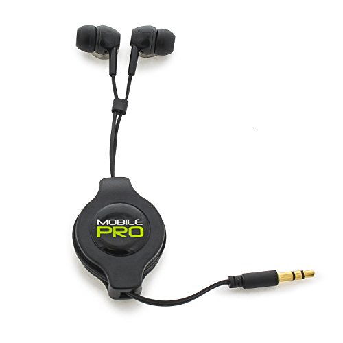 Pilot Electronics CA-4213E 3 Foot Retractable Headphones, Black