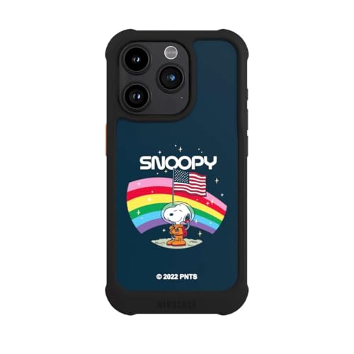 Coque iPhone 15 Pro antichoc MagSafe NIVOmax noire Snoopy