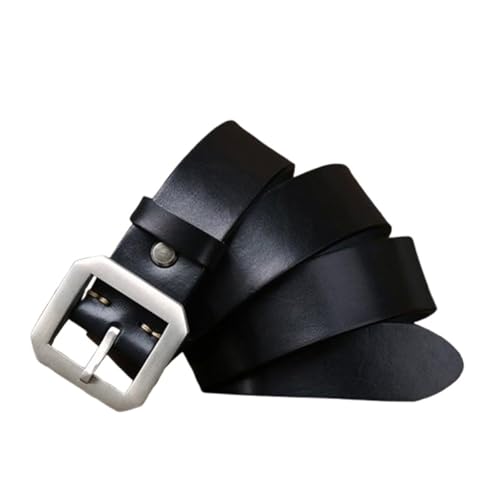 Ceinture en cuir de vachette de 5 mm avec boucle en acier inoxydable