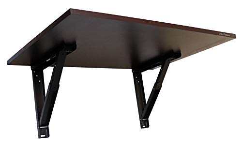 Image of Madhuran Engineered Wood Wall Mounted Folding Study Table (80X53 CM, Matte Wenge)