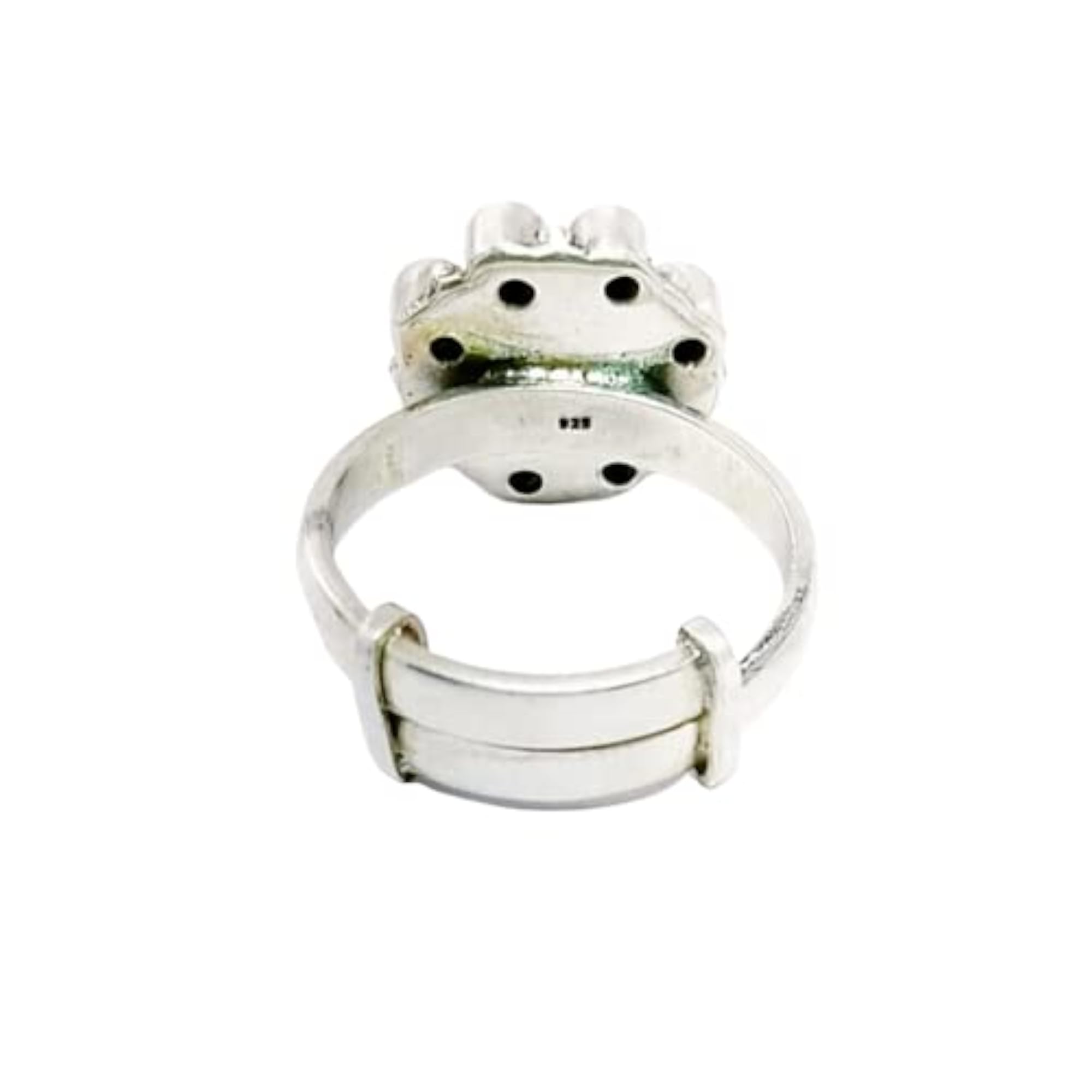 Round Shape Ring with Multi-Colour Stones in 925 Sterling Silver