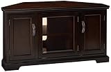 Leick Riley Holliday Corner TV Stand with Storage, 46-Inch, Chocolate