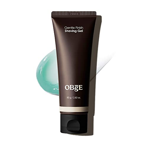 OBgE Gel De Afeitar Gentle Finish. Hidratante Para Hombres, Ideal Para Piel Sensible. Alternativa A La Crema De Afeitar Sin Espuma. Aloe Vera, Vitamina E, Manteca De Karité. (75 G)