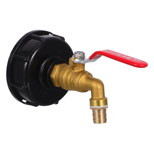 Totority トートタンク用 真鍮バルブアダプター 漏れ防止高精接続 蛇口コネクター付き液体制御バルブ 継手部品 工業農業用対応