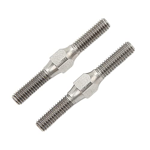 SUNGOOYUE 2 Pcs RC Turnbuckle Link, M4 34mm Steel Stable Performance RC Tie Rod Turnbuckle for ARRMA Granite 1/10 RC Car, Silver - Image 2