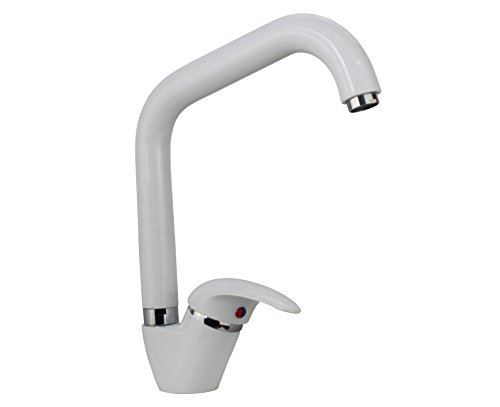 Preisvergleich Produktbild Waterful T190166 Aria Mischbatterie / Küchenarmatur, hoher Auslauf, Weiß