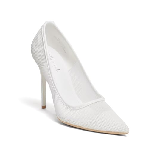 Womens Mesh High Heels 4 Inch Closed Pointed Toe Pumps Stiletto Heels for Women Dress Sexy Pumps