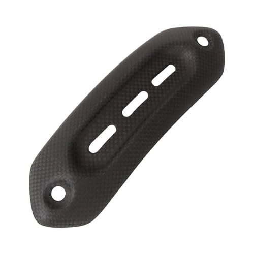Couvercle protection thermique échappement carbone balade moto Hypermotard