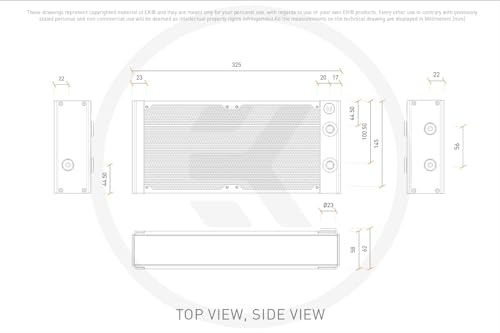 Image of EK Quantum Surface X280M Radiator, Dual, Black - Copper, 3831109838853, Desktop-Computer-Water-Cooling-Systems, Radiator, Quantum Surface X280M