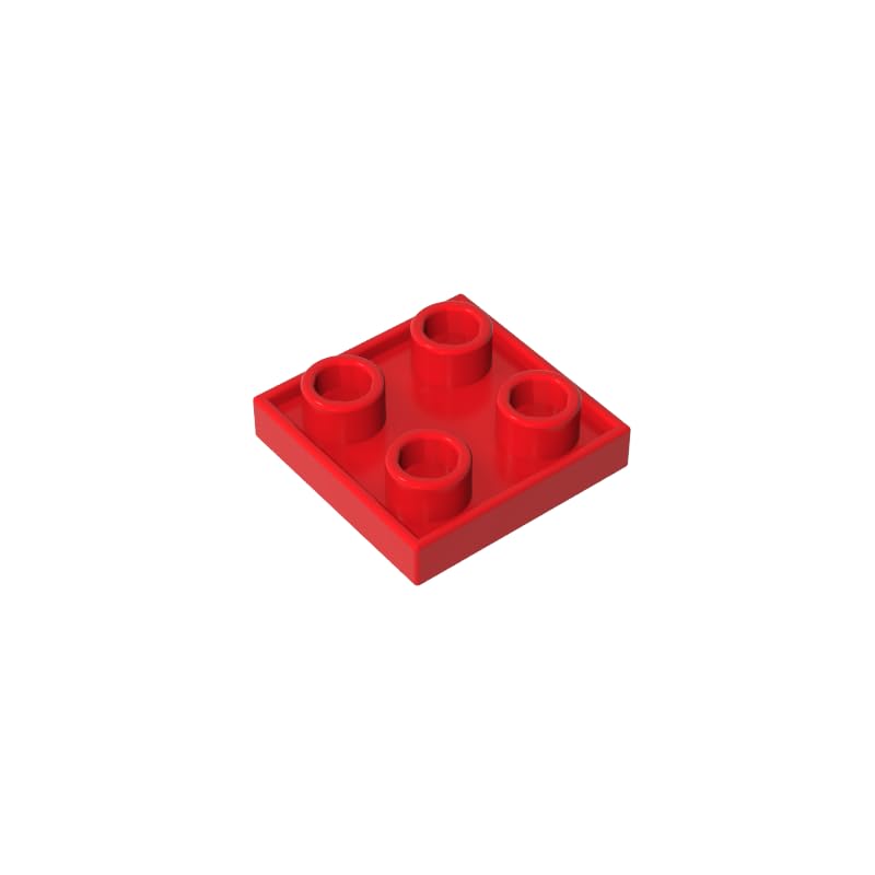 XYEIUGO GDS-90248 2x2 Double-Sided Plate MOC Building Blocks, Red, 50 PCS — image 1