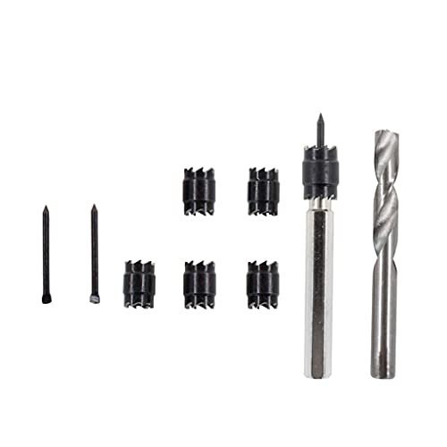 hokojix 9 of Multi-Function Hexagonal Shank Break Down Repair Point Drill Welding Point Electric Tool Set