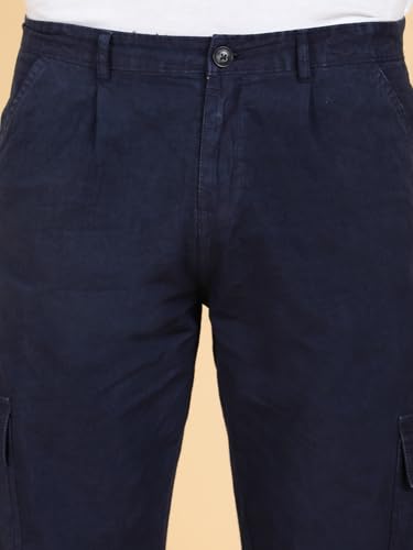 Image of KOTTY Men's Streetwear Style Utility Cargo Pants with Drawstring Waist and Flap Pockets