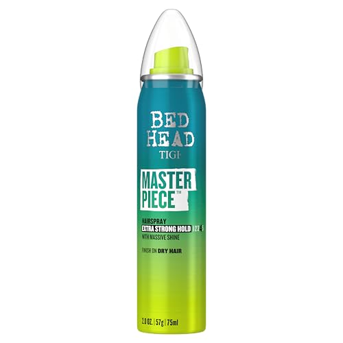 TIGI Bed Head Travel Size Frizz Control Hair Spray, Masterpiece Extra Hold Hair Care Spray for Shiny and Glossy Hair, 2 oz