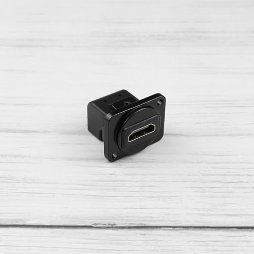 Adaptador HDMI de panel 90 grados hembra a hembra con conector tipo D en aluminio 7