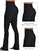 Sunzel No Front Seam Flare Leggings for Women with Pockets Hidden Butt Lifting Scrunch Tummy Control Mini Flared Yoga Pants 34