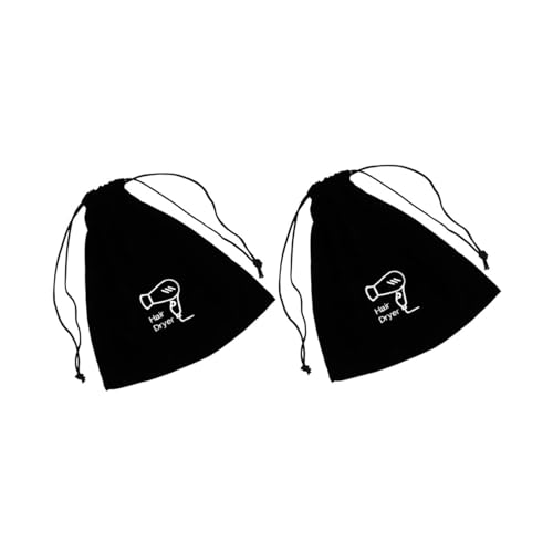 PLAFOPE 2 Piezas Bolsa de Viaje para Secador y Rizador de Pelo con Cierre de Cordón Bolsa de Almacenamiento de Terciopelo Organizador Portátil para Herramientas de Cabello y Maquillaje