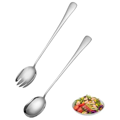 XINTANGXIA Stainless Steel Salad Servers Set Cover