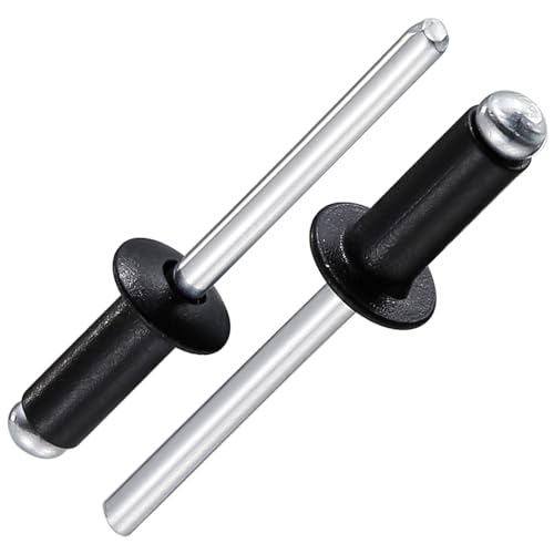Image of Wensilon (350Pcs) 5 /32 inchx1 /2 inch Black Aluminum blind pro Rivets,Aluminum Grip and Steel Mandrel