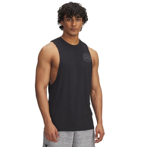 Under Armour Men's Project Rock Brahma Bull Sleeveless, (001) Black / / Castlerock, X-Large