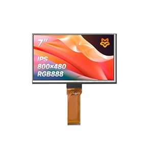 LUCKFOX 7inch IPS LCD Panel(Without PCB), RGB Interface Display Screen, 800×480 High Resolution, Full Color, 170° Wide Viewing Angle, for Miniature TVs, GPS Devices, Game Consoles, Car Displays, etc