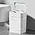 CEROELDA Motion Sensor Bathroom Trash Can with Lid, 2.6 Gallon Small Smart Automatic Touchless Garbage Can, Slim Waterproof Plastic Wastebasket for Bedroom Office Toilet, White