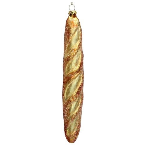 Christbaumschmuck Glas 21cm - Baguette Figur zum Aufhängen -...