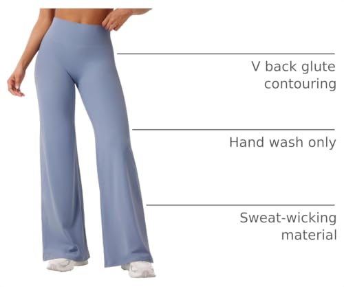 Image of YEOREO Ease Workout Leggings Womens Straight Leggings Eddiy Gym Yoga Pants | 29 inch /31.5 inch /33 inch /35 inch,No Front Seam,High Waist,Buttery,Booty Lifting,Wide Leg