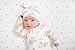 aden + anais Snuggle Knit Newborn Gift Set with Knotted Baby Gown, Swaddle Blanket, Infant Hat, and Bandana Bib, 0-3 Months, Rosettes