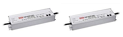 Mean Well HLG-240H-24A Switching LED Power Supply, Single Output, 24V, 0-10A, 240W, 1.5" H x 2.7" W x 9.6" L (2)