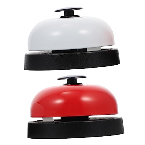 FIXOSHEE 2 piezas Campana de Mesa para Restaurante y Bar Campana de Multifuncional Metálica y Plástica para Recepción y Asistencia Rápida