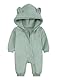 Hilmocho Baby Strampler mit Kapuze Neugebornene Mädchen Jungen Warme Baumwolle Overall Playsuit Einteiler Body Jumpsuit mit Reißverschluss