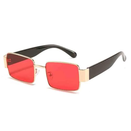 Lunettes de soleil UV400 pour homme et femme avec petite monture en métal de luxe