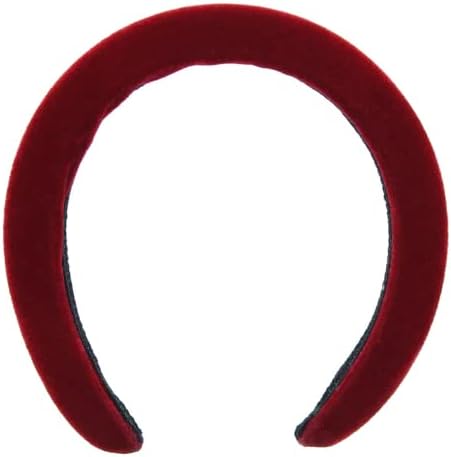 Topkids Accessories Velvet Padded Alice Headband Hairband Hair Band Head Band Women Girls 90s 80s 70s 60s Wedding Hen Party Bridal Festival Adult Wonderland Thick Wide (5cm Burgundy) - Image 5