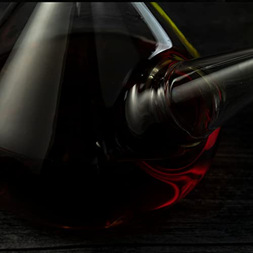 Porron Glass Decanter 34 Oz Wine Pitcher 100% Lead-Free Glass Decanter For Red Wine, Hand Blown Wine Decanter, Wine Carafe - Wine Gift, Wine Accessories (1000Ml) #TOP6