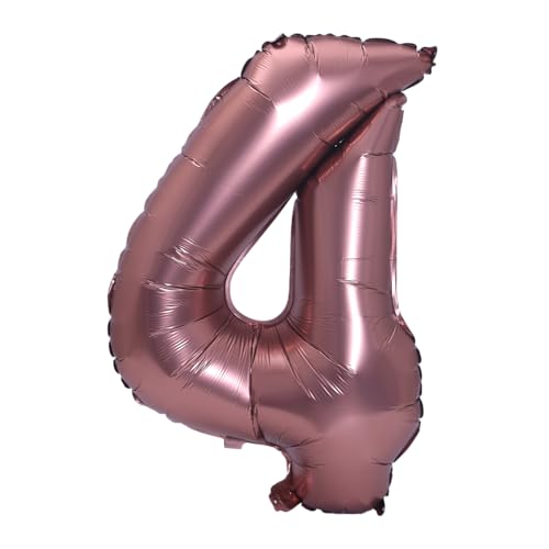 Image of YPSelected 32 Inch Large Foil Helium Number Balloon Birthday Wedding Party 0-9 (Brown, 4)