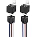 Gebildet 2pcs 12V 40A 4 Pin SPST Car Relay Harness JD1912, 12AWG Harness Sockets with Built-in Diode for Automotive Truck Van Boat Motorcycle