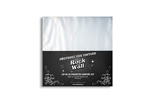 25 Buste Protettive Trasparenti Per Dischi In Vinile - Protezione Anti-Graffi - Made In France