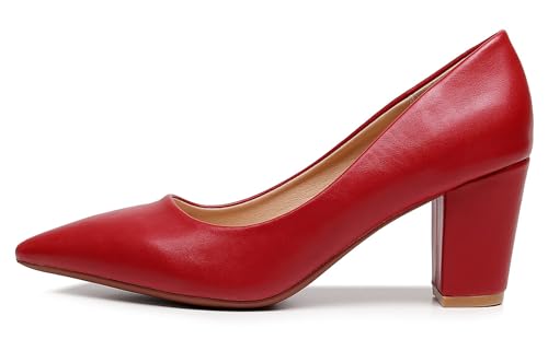 Image of VenusCelia Women's Lewin Pump Chunky Heel Shoe